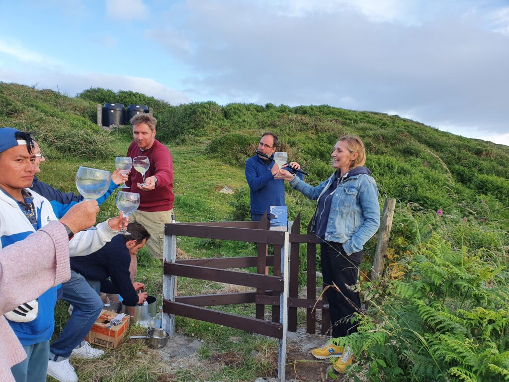 Celebrating the launch of the Kissing Gate on Cape Clear Island with Author Ann Griffin.